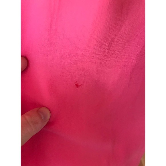 Vintage‎ 1960s Pink Chiffon Dress - Bubblegum Pink Mini Dress - Cape - Picture 8 of 9